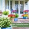 Flowers for Outdoors, UV Resistant No Fade 16 Bundles 7 Styles Fake Flowers Outdoor Faux Plant Colorful Daisy Boston Fern Lavender Cemetery Flowers for Outside Porch Patio Indoor Home Decor